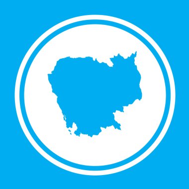 Kamboçya Ülke Şekli İllüstrasyon