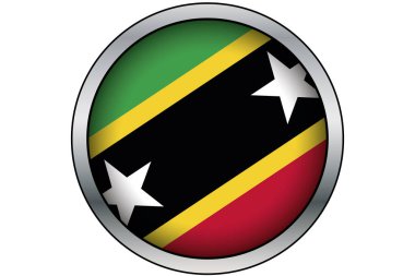 Zambiya Bayrağı ile 3d Altın Yuvarlak Düğme