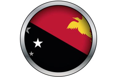 Zambiya Bayrağı ile 3d Altın Yuvarlak Düğme