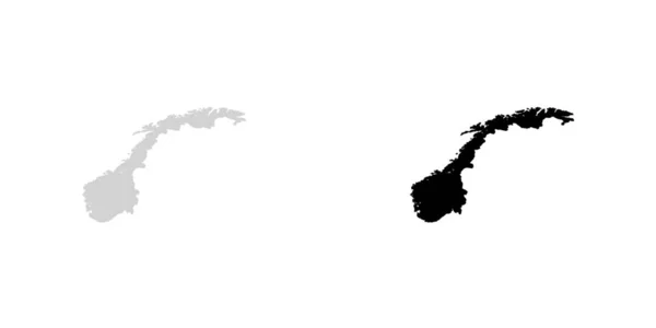 挪威国家形状插图 — 图库矢量图片