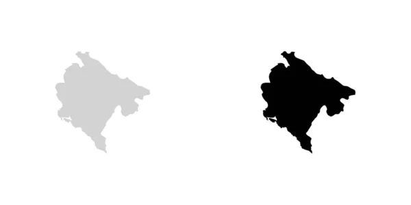 黑山国家形状插图 — 图库矢量图片