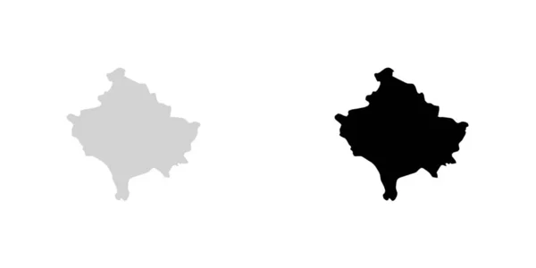 Ilustración de Kosovo en forma de país — Archivo Imágenes Vectoriales