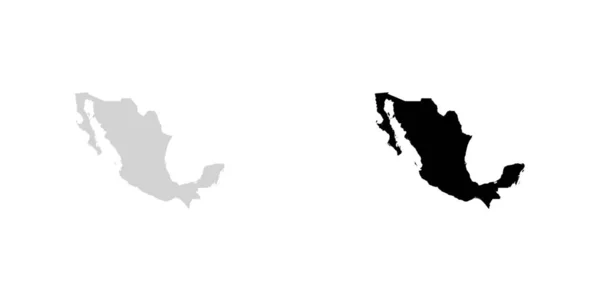 Land Form Illustration von Mexiko — Stockvektor