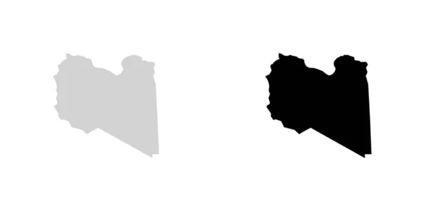 Ilustración de Libia en forma de país — Archivo Imágenes Vectoriales