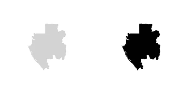 Land Form Illustration von Gabon — Stockvektor