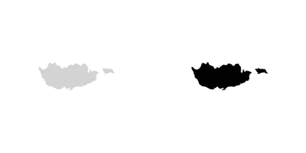 塞浦路斯的国家形状插图 — 图库矢量图片