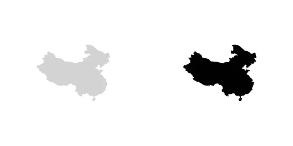 중국의 국가 모양 일러스트 — 스톡 벡터