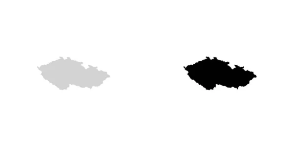 Illustration de la forme du pays de la République tchèque — Image vectorielle