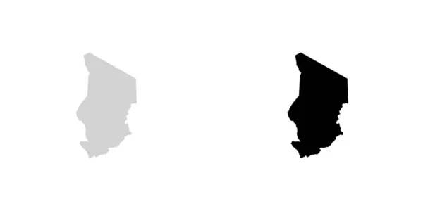 Land Shape illustration av Tchad — Stock vektor