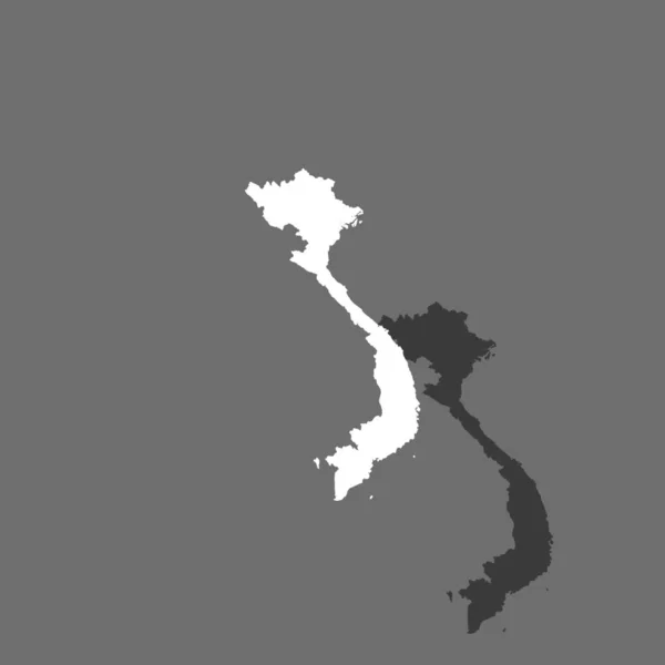 Illustration de la forme du pays du Vietnam — Image vectorielle