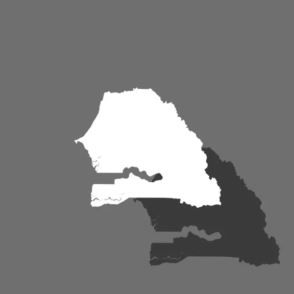 Kraj kształt ilustracja Senegal — Wektor stockowy