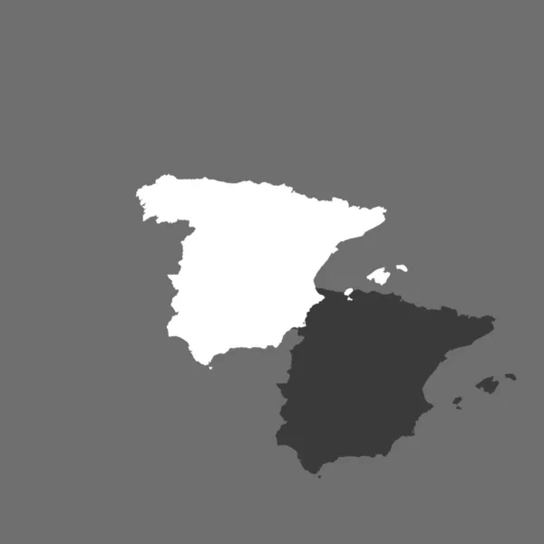 Land Shape illustration av Spanien — Stock vektor