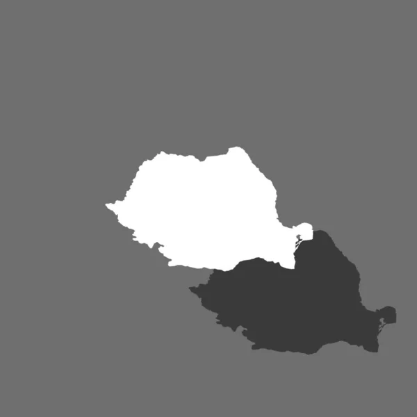 ルーマニアの国の形のイラスト — ストックベクタ