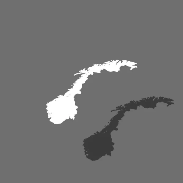 Land Form Illustration von Norwegen — Stockvektor