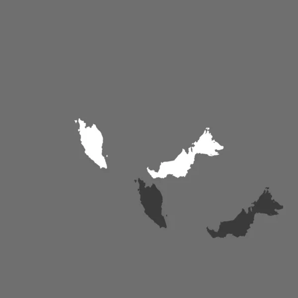 马来西亚的国家形状插图 — 图库矢量图片