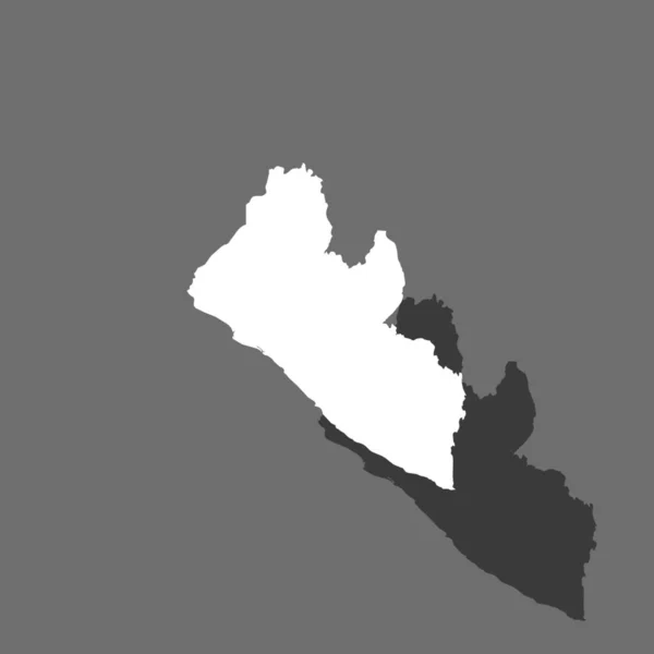 Illustration de la forme du pays du Libéria — Image vectorielle