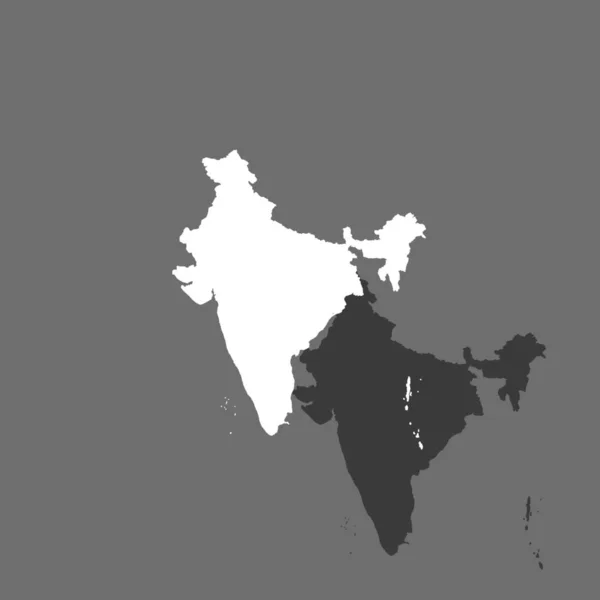 인도의 국가 모양 그림 — 스톡 벡터