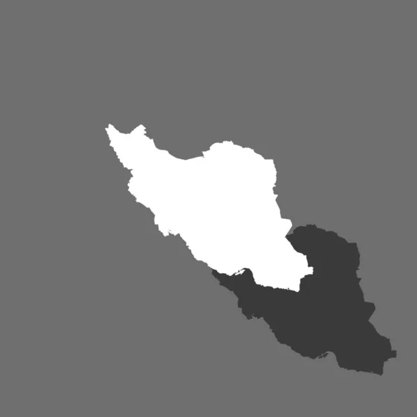 Illustration en forme de pays de l'Iran — Image vectorielle