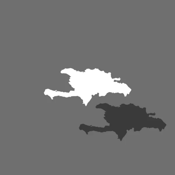 Dominik Cumhuriyeti Ülke Şekli İllüstrasyon — Stok Vektör