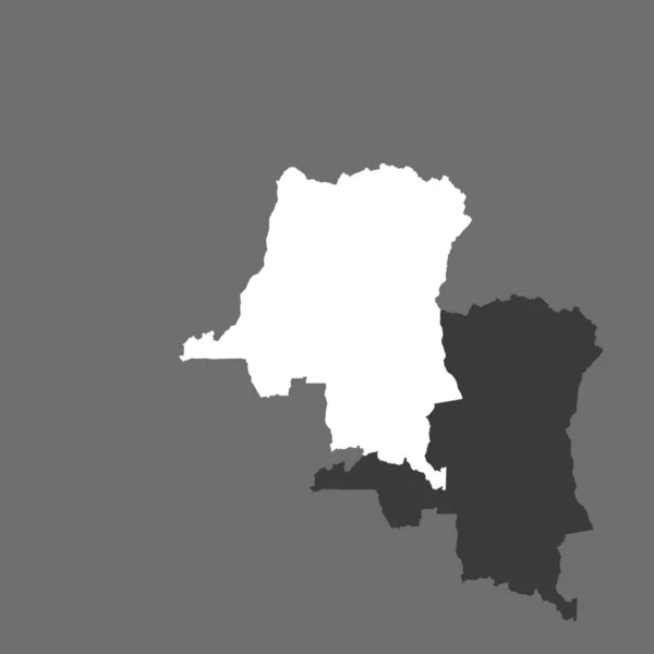 Illustration en forme de pays de la République démocratique du Congo — Image vectorielle