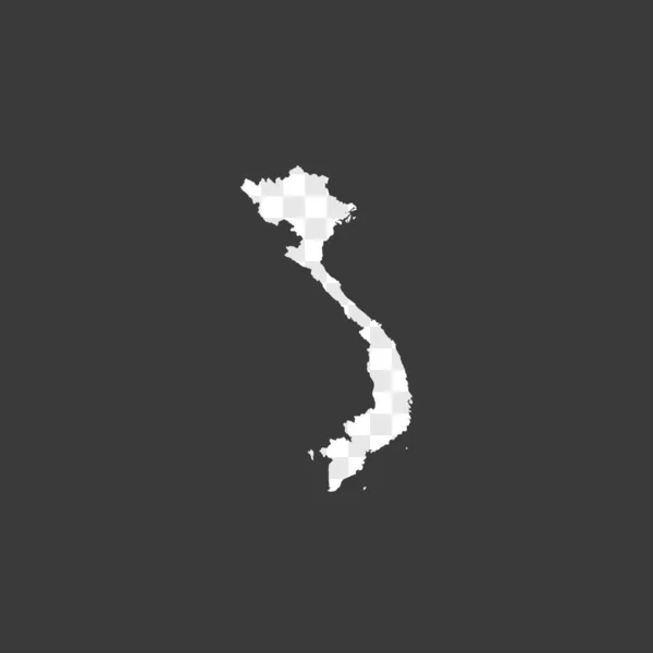 Illustration de la forme du pays du Vietnam — Image vectorielle