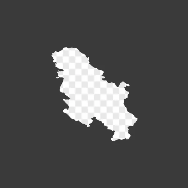 Illustration de la forme du pays de Serbie — Image vectorielle