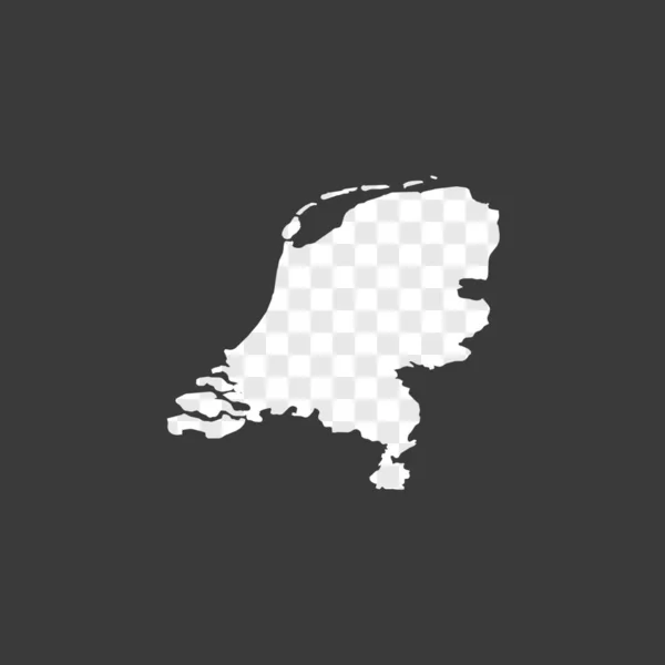 オランダの国の形のイラスト — ストックベクタ