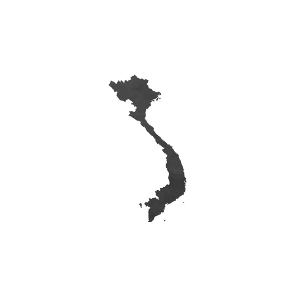 越南的国家形状插图 — 图库矢量图片