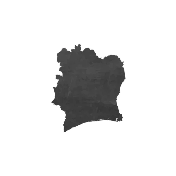 科特迪瓦国家形状插图 — 图库矢量图片