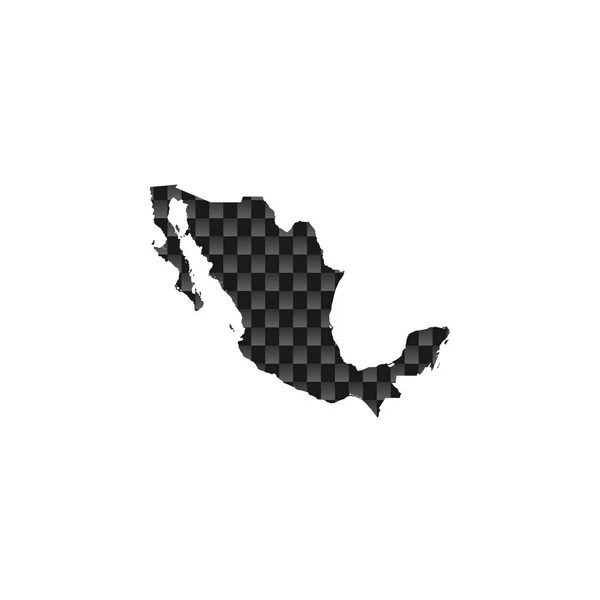 País forma ilustração do México — Vetor de Stock