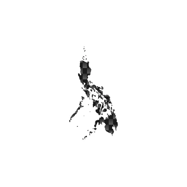 Land Shape illustration av Filippinerna — Stock vektor