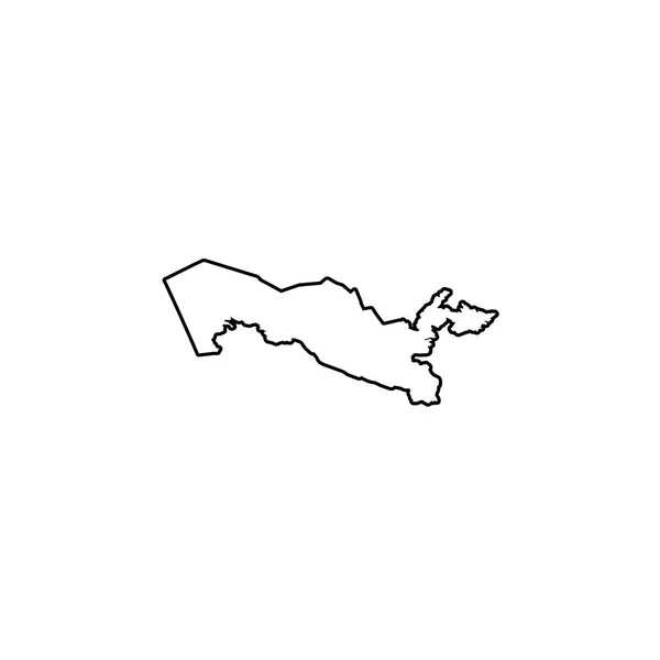 Illustration de la forme du pays de l'Ouzbékistan — Image vectorielle