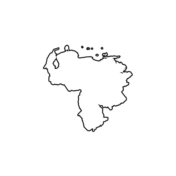 委内瑞拉的国家形状插图 — 图库矢量图片