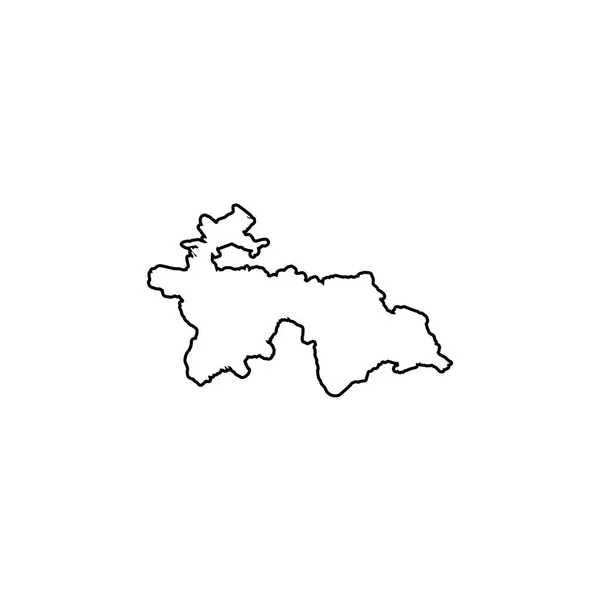 País forma ilustração do Tajiquistão —  Vetores de Stock