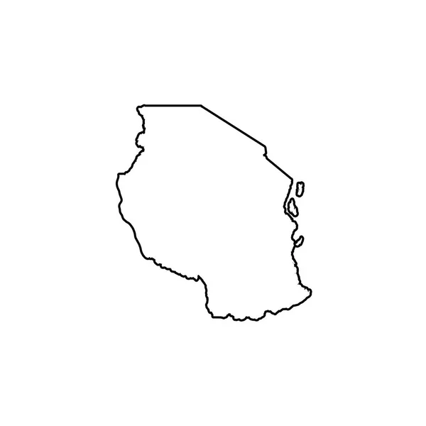Країна форма ілюстрація Танзанії — стоковий вектор