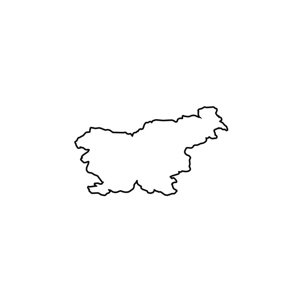 Ilustración de Eslovenia en forma de país — Vector de stock