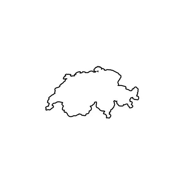 瑞士国家形状插图 — 图库矢量图片