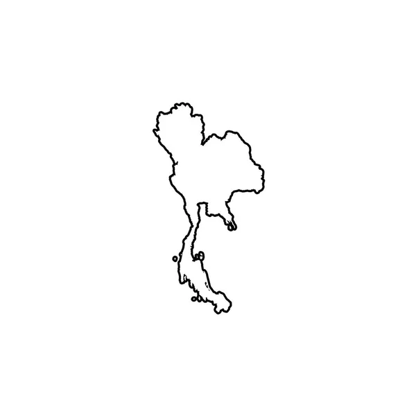 Land Shape illustration av Thailand — Stock vektor