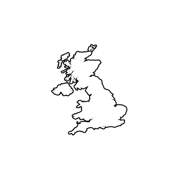 Ilustración de la forma de país del Reino Unido — Vector de stock