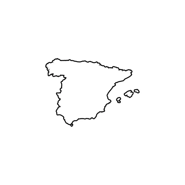 Illustration de la forme du pays d'Espagne — Image vectorielle