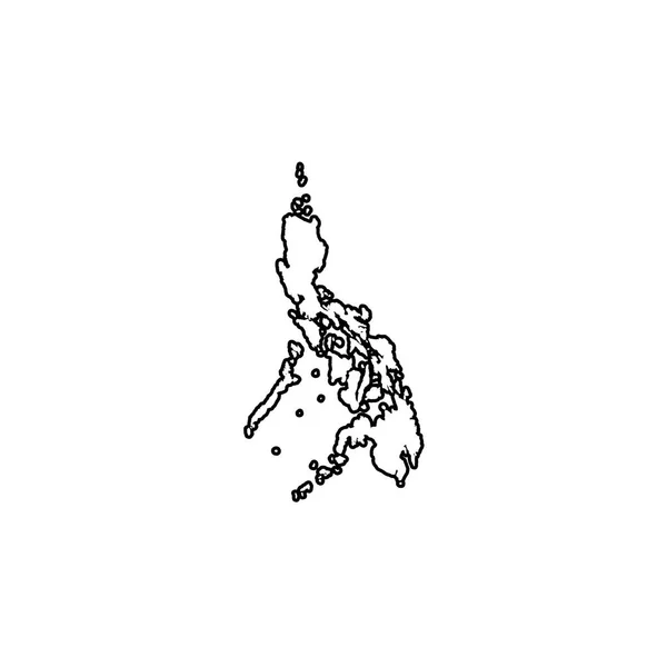Forma del paese Illustrazione delle Filippine — Vettoriale Stock