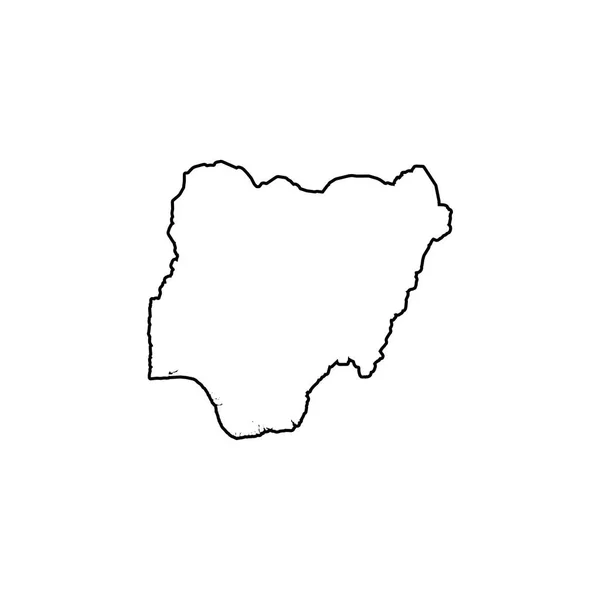 Forma del paese Illustrazione della Nigeria — Vettoriale Stock