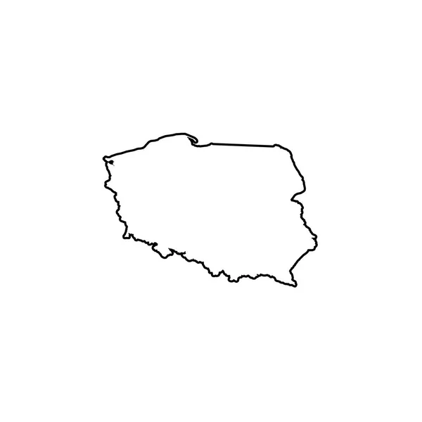 ポーランドの国の形のイラスト — ストックベクタ