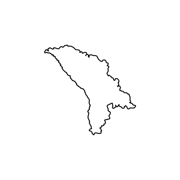 摩尔多瓦的国家形状插图 — 图库矢量图片