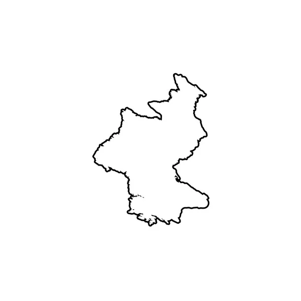 朝鲜国家形状插图 — 图库矢量图片