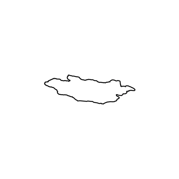 Illustration de la forme du pays de Mongolie — Image vectorielle