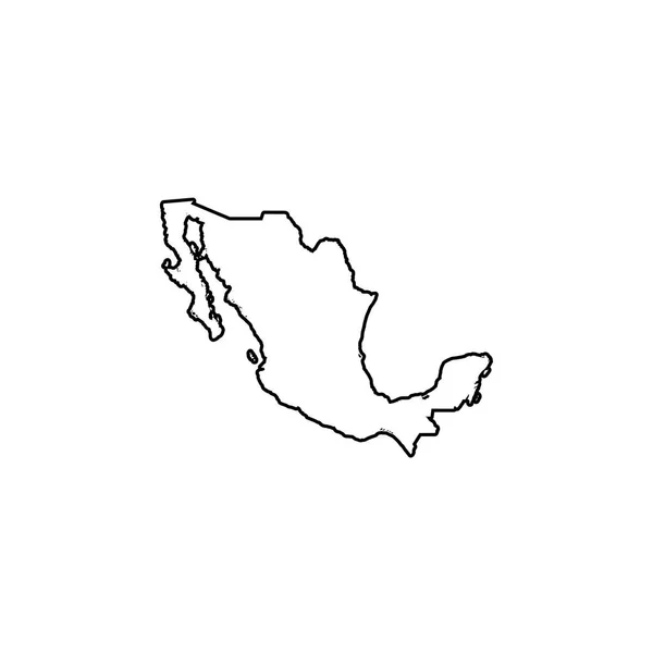 País forma ilustração do México — Vetor de Stock