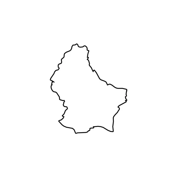 País Forma Ilustração do Luxemburgo —  Vetores de Stock