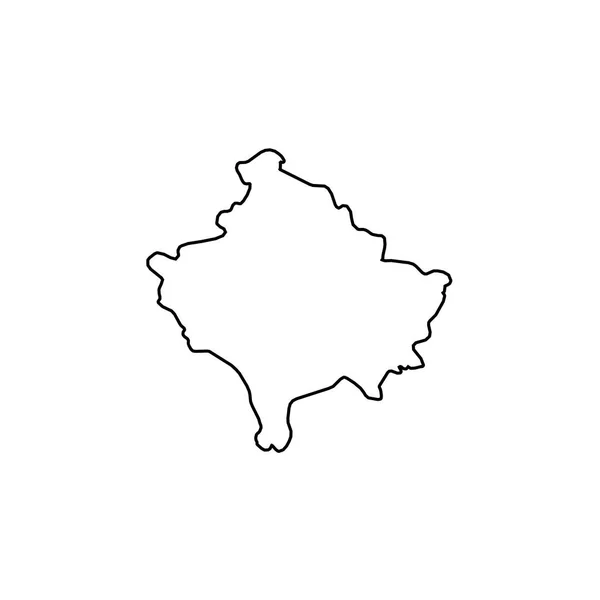 Land form illustration av Kosovo — Stock vektor