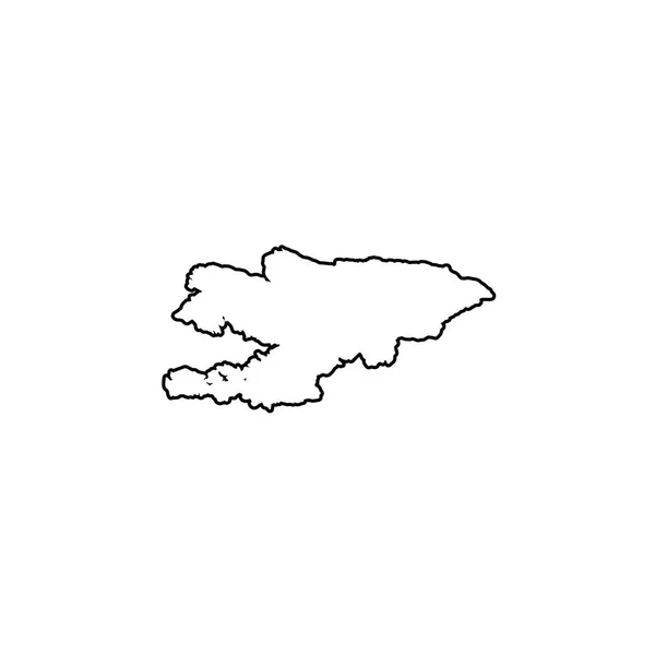 Obrazec země – ilustrace Kyrgyzstánu — Stockový vektor